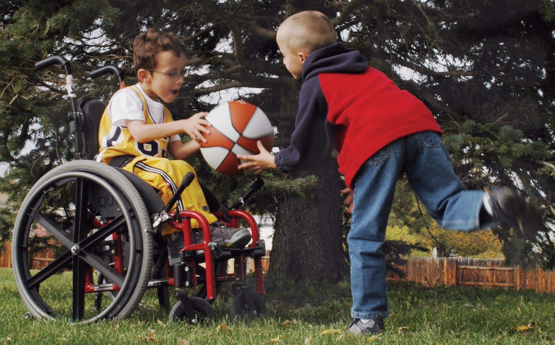 child in wheelchair