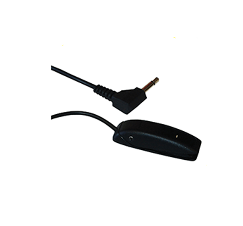 A wired black lapel microphone with a 3.5mm audio jack plug, perfect for clear audio recording, displayed on a white background.